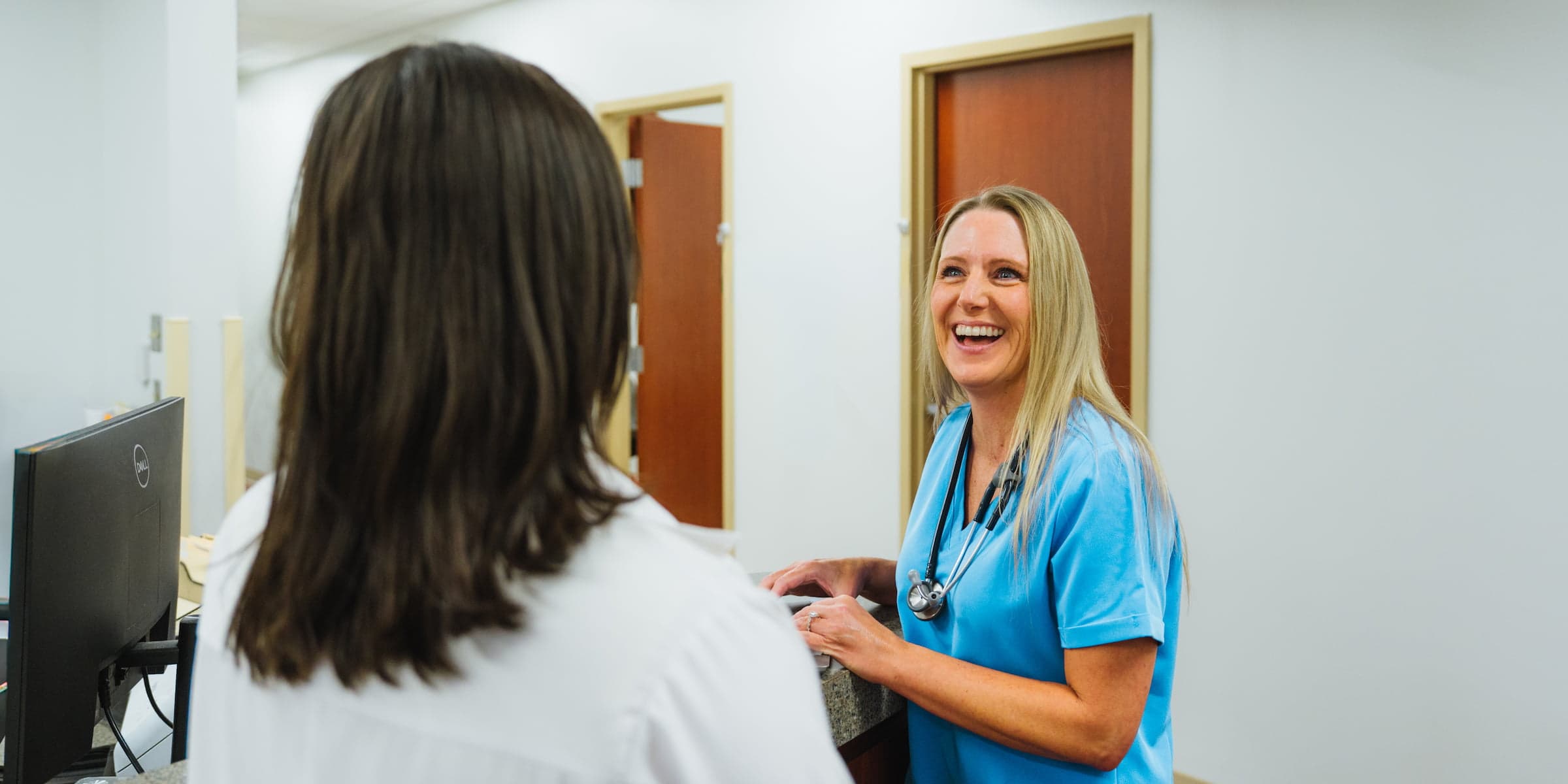 Bookmark Medical provider laughing with a colleague